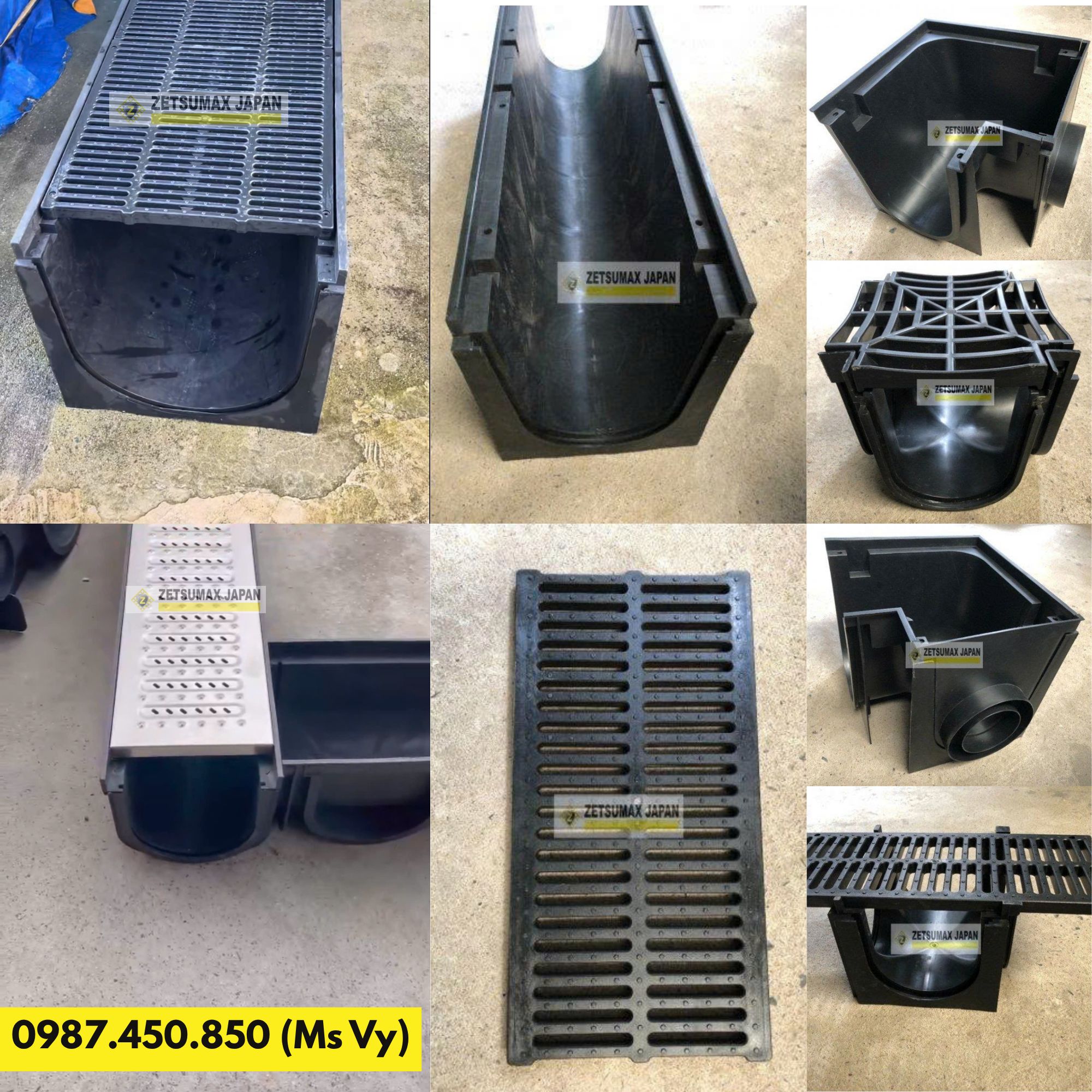 Mương thoát nước HDPE lắp ghép kèm nắp - Zetsumax Japan
